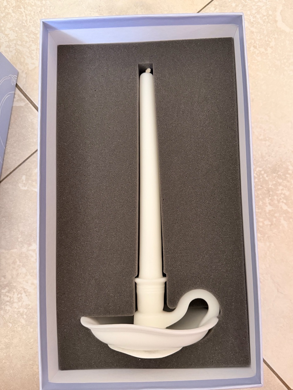 Misette The Forme Wax Candlestick in Cream BNIB